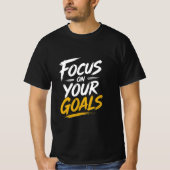Focus On Your Goals Motivational Tシャツ (正面)