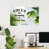 "Focus"Positive Quotation "Wall art & Poster"  ポスター (ホームオフィス)