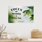 "Focus"Positive Quotation "Wall art & Poster"  ポスター (キッチン)