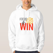Focus & Win Hoodie – Motivational Success Mindset パーカ (正面)