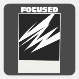Focuse In Sticker – Minimalist Motivational Street スクエアシール