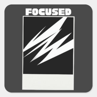 Focuse In Sticker – Minimalist Motivational Street スクエアシール