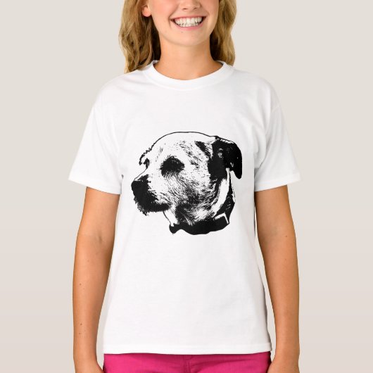 Focused Terrier Mix Graphic Tee Tシャツ (正面)