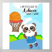 Focused to achieve what I want Wall art ポスター (正面)