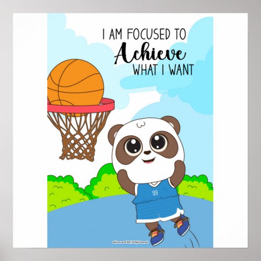 Focused to achieve what I want Wall art ポスター (正面)