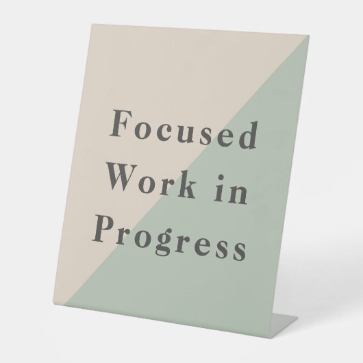 Focused Work Do Not Disturb Quiet Space Available 台座サイン (正面)