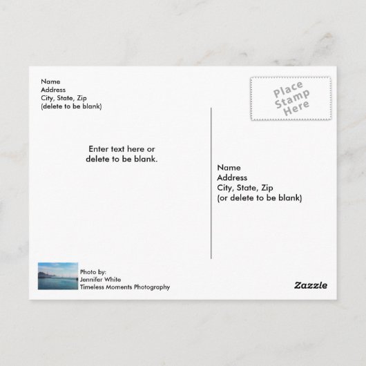 Fog At Mackinac Harborはがき ポストカード (裏面)