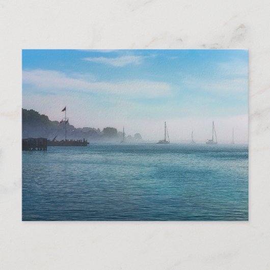 Fog At Mackinac Harborはがき ポストカード (正面)