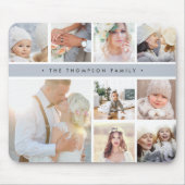 Fog Grey Stripe Photo Collage マウスパッド (正面)