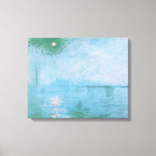 Fog on the Thames (by Claude Monet) Canvas Print キャンバスプリント (正面)