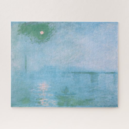 Fog on the Thames (by Claude Monet) Jigsawパズル ジグソーパズル (横)