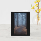 Fog Scenic Forest Forest Misty Trees Nature 1 カード (黄色い花)