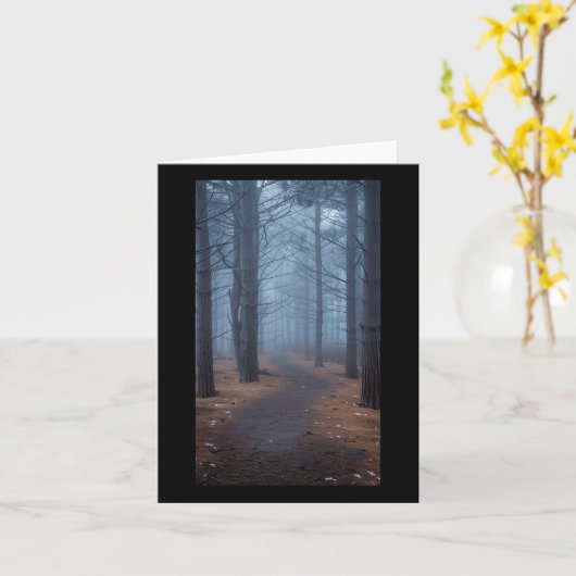 Fog Scenic Forest Forest Misty Trees Nature 1  カード (黄色い花)