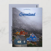 Fog Sweeping Through Kullorsuaq Greenland ポストカード (正面/裏面)