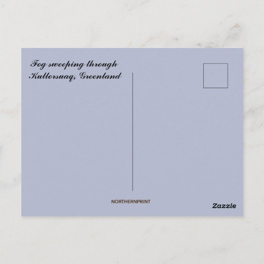 Fog Sweeping Through Kullorsuaq Greenland ポストカード (裏面)