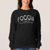 Foggia Italia GPS Coordinates スウェットシャツ (正面)