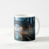 Foggy Forest Railroad Lantern Passage Mug コーヒーマグカップ (正面右)