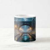 Foggy Forest Railroad Lantern Passage Mug コーヒーマグカップ (中央)