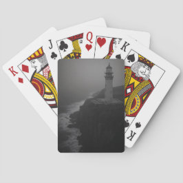 Foggy Forest Trail Monochrome Playing Cards トランプ