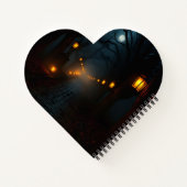 Foggy Lantern Path Halloween Notebook ノートブック (裏面)