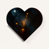 Foggy Lantern Path Halloween Notebook ノートブック (正面)