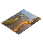 Foggy Street with Vintage Clock ノートブック (左側)