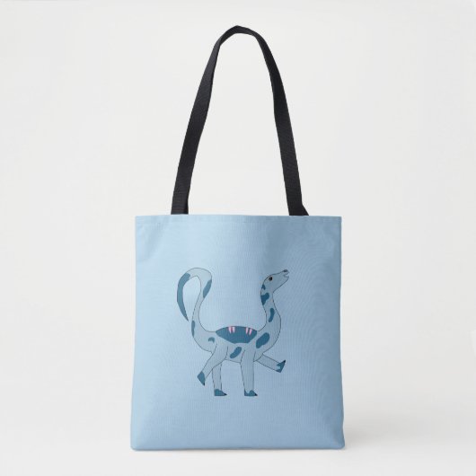 Foghorn Dino Blue All-Over Print Tote トートバッグ (正面)