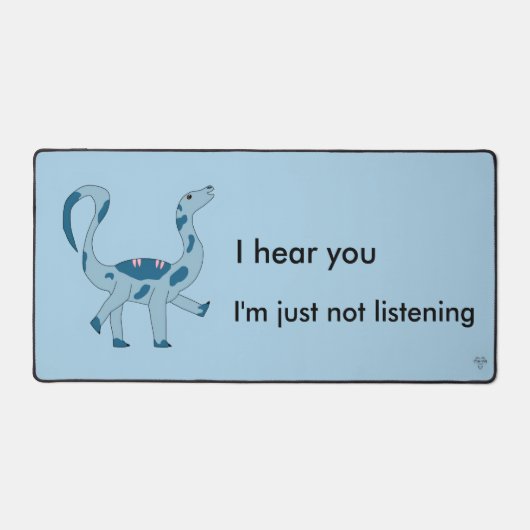 Foghorn Dino I Hear You 楽しいミーム デスクマット (正面)