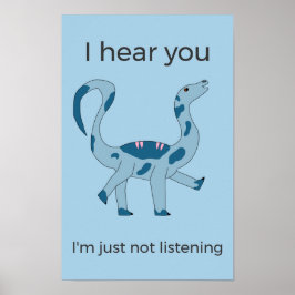 Foghorn Dino "I Hear You" Funny Poster ポスター