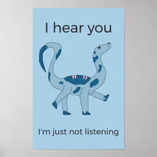 Foghorn Dino "I Hear You" Funny Poster ポスター (正面)