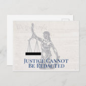 FOIAの憲法では正義を是正できない ポストカード (正面/裏面)