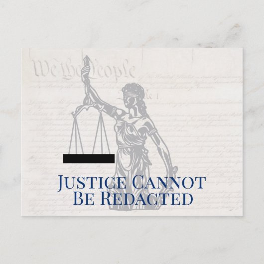 FOIAの憲法では正義を是正できない ポストカード (正面)