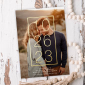 FOILでモダンの日付実在を保存する 箔招待状