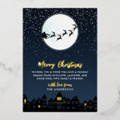 *FOIL実在*メリークリスマスのサンタのスリー 箔シーズンカード (正面)