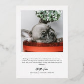 *FOIL実在*金ゴールドハッピーハウデイ2 – フォトペットドッグ 箔シーズンカード (裏面)