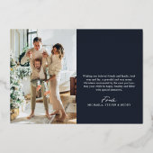 *FOIL実在* Merry Christmasフォトオーナメント 箔シーズンカード (裏面)