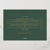 FOIL ミニマリスト クラシック ホリデー グリーン 3 フォト (裏面)