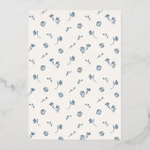 Foil, 箔, ホイル, フォイル | お洒落ヴィンテージ茶パーティーブライダルシャワー 箔招待状 (裏面)