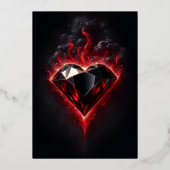 Foil Adamant Heart | ゼカリヤ書 7:9~12 KJV カード (正面)