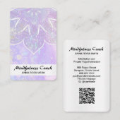 *～* Foil AP2 Pastel抽象芸術QRコード曼荼羅 名刺 (正面/裏面)