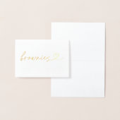 Foil Brownies Food Label Wedding Table Card 箔カード (ディスプレー)