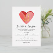 Foil Chinese Wedding Character Invitation 箔招待状 (立ち正面)