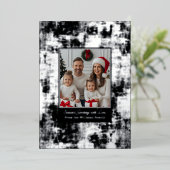 Foil Christmas Card Template Photos Rustic Texture 箔シーズンカード (立ち正面)