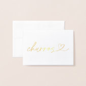 Foil Churros Food Label Wedding Table Card 箔カード (封筒付き正面)