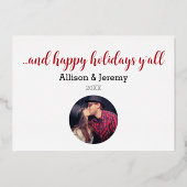 Foil Cowboy Boots Christmas Card 箔シーズンカード (裏面)