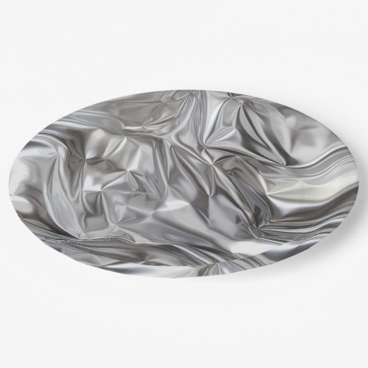 Foil Crinkle Pattern ペーパープレート (アングル)