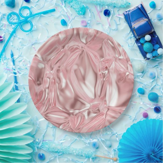 Foil Crinkle Pattern ペーパープレート (パーティー)