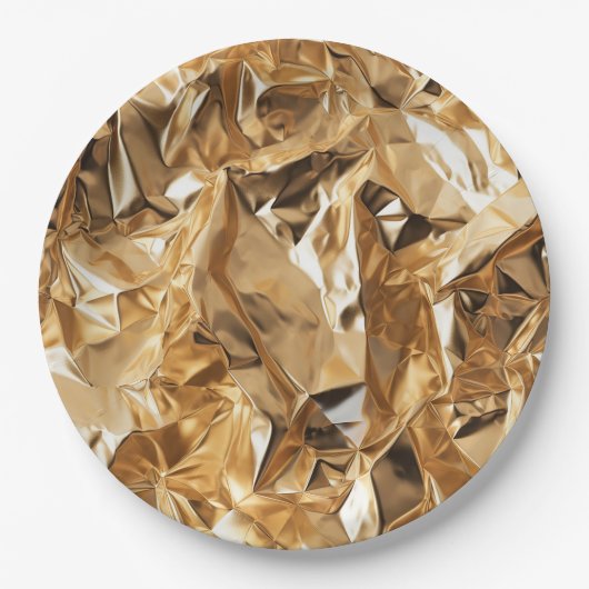 Foil Crinkle Pattern ペーパープレート (正面)