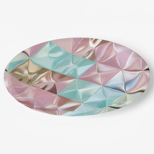 Foil Crinkle Pattern ペーパープレート (アングル)