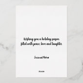 Foil Doodle Christmas Sleigh Pattern 箔シーズンカード (裏面)